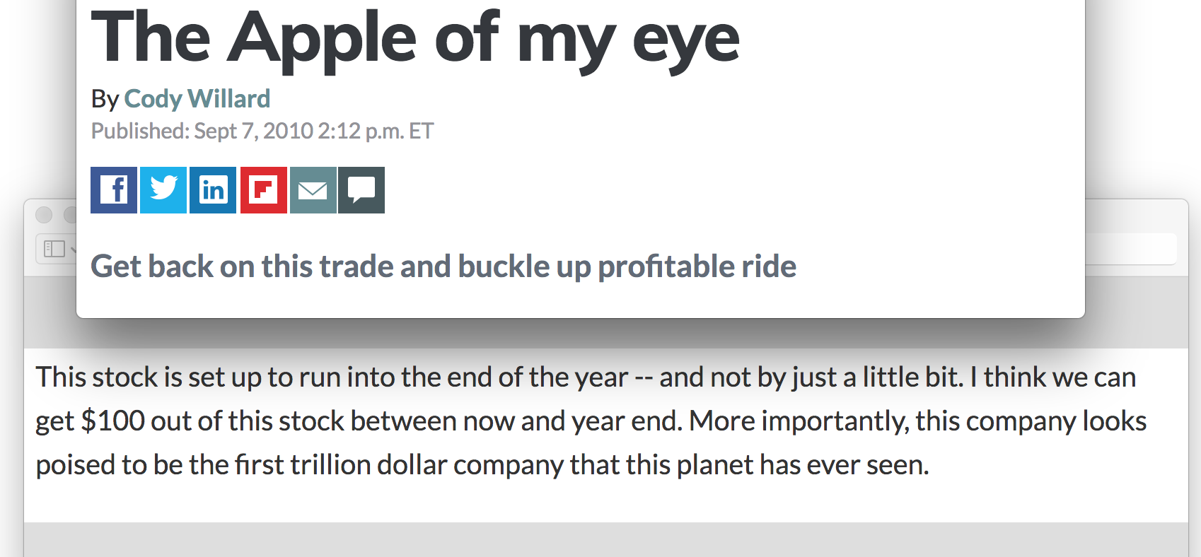 Trade Alert: Eight years ago, I predicted Apple’s $1 trillion market cap