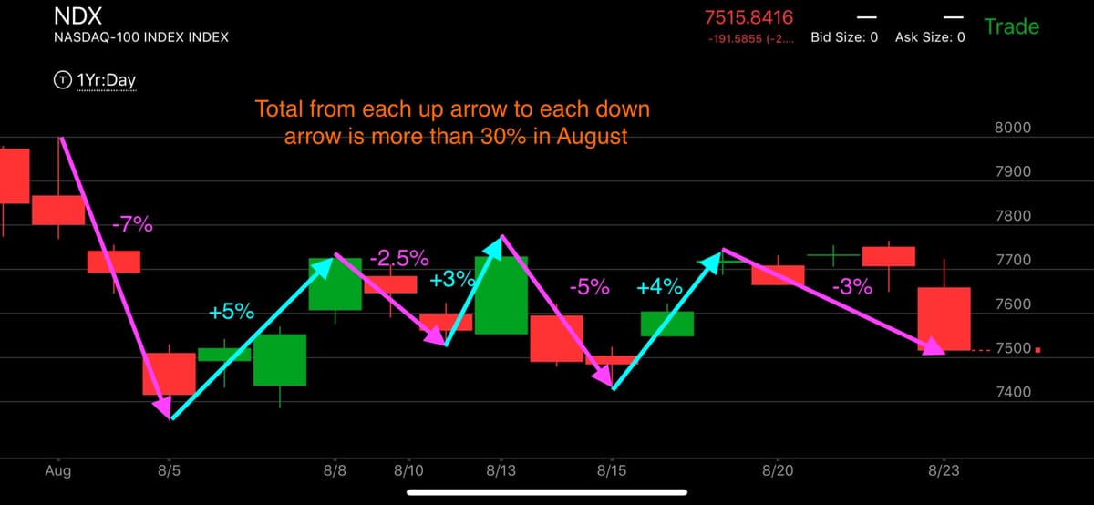 Trade Alert: The wild August market gyrations continue