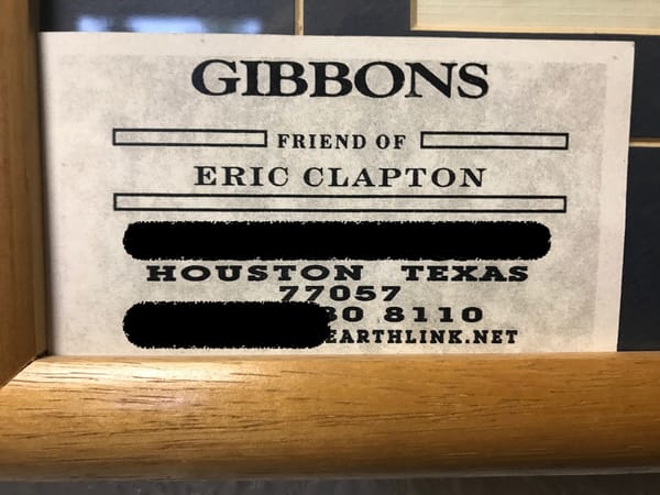 My broken arm, Billy Gibbons’ business card and Recording your life