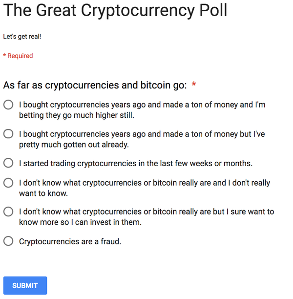 The Great Cryptocurrency Poll